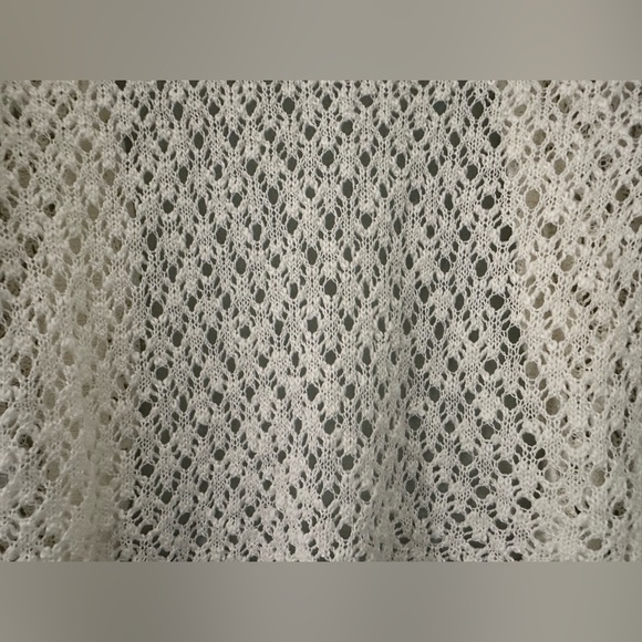 Cloude Chaser Women's Size L White Open Knit Cardigan Sweater Soft Casual NWOT - Picture 8 of 11